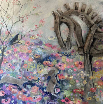 Atmospheric painting of a deer by Sam Morris