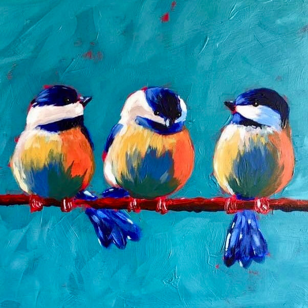 How to paint 3 little birds - 2 hour workshop