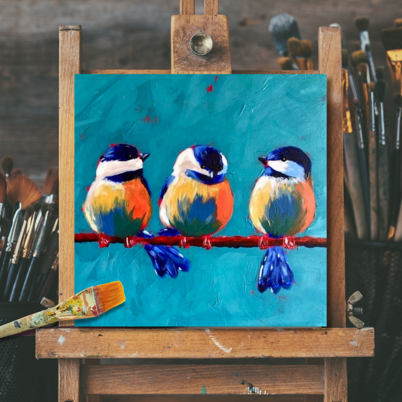 How to paint 3 little birds - 2 hour workshop