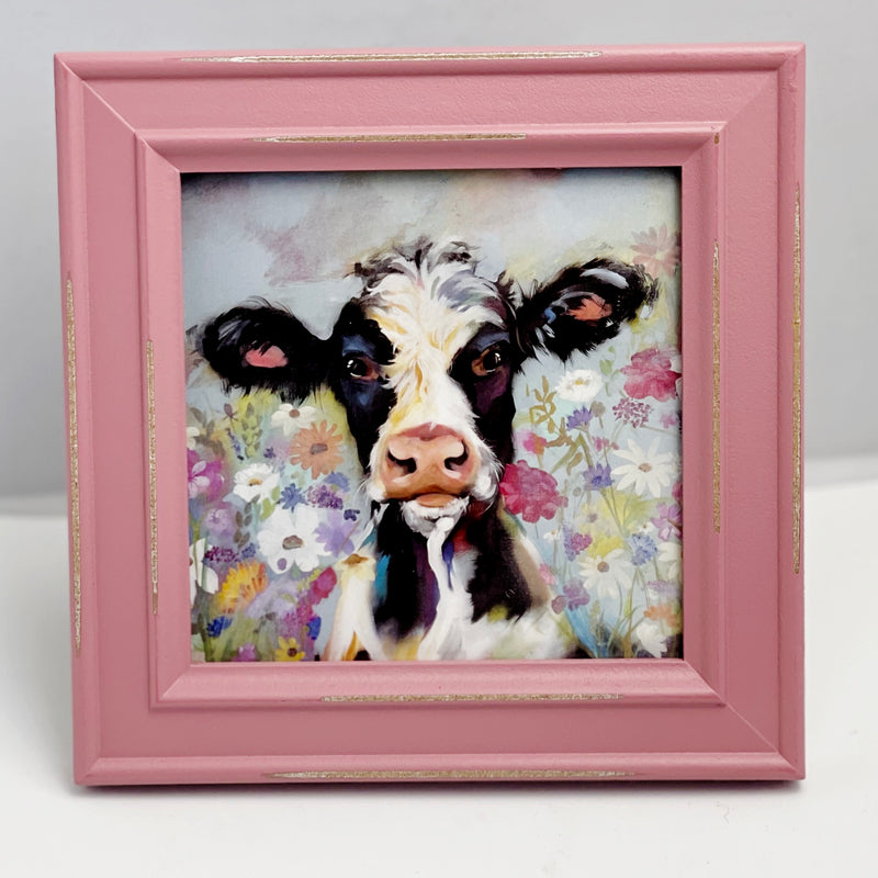 Framed Mini Moo "Soft Heart"