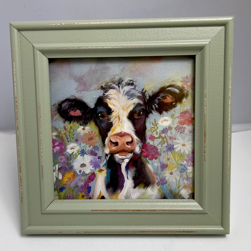 Framed Mini Moo "Soft Heart"