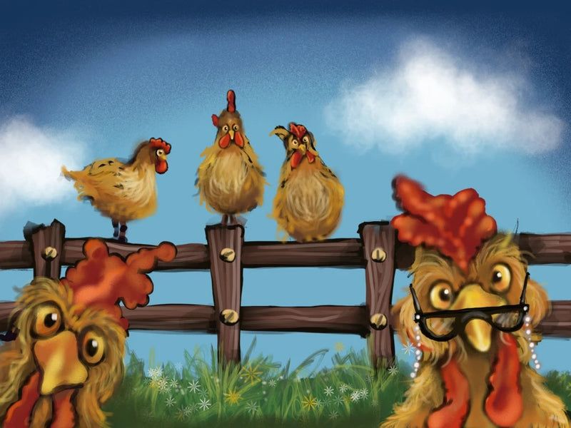 How to paint cheeky chickens