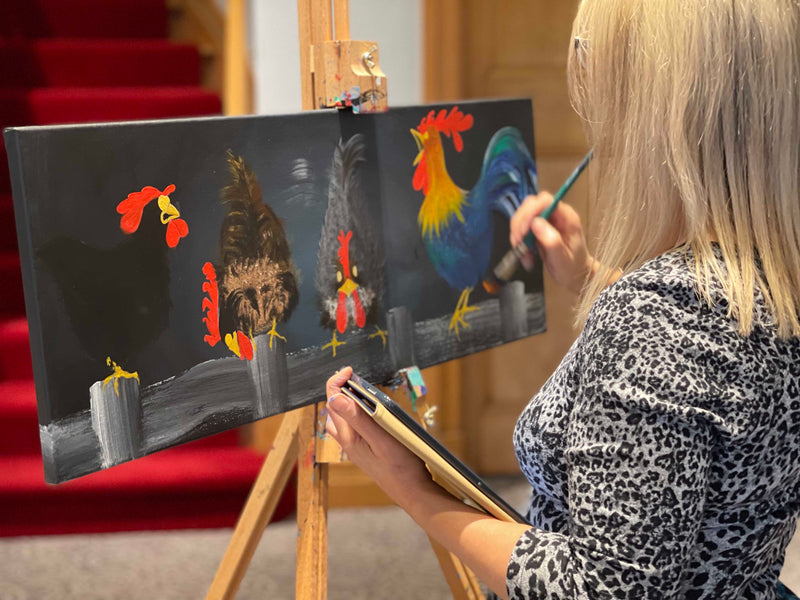 How to paint cheeky chickens